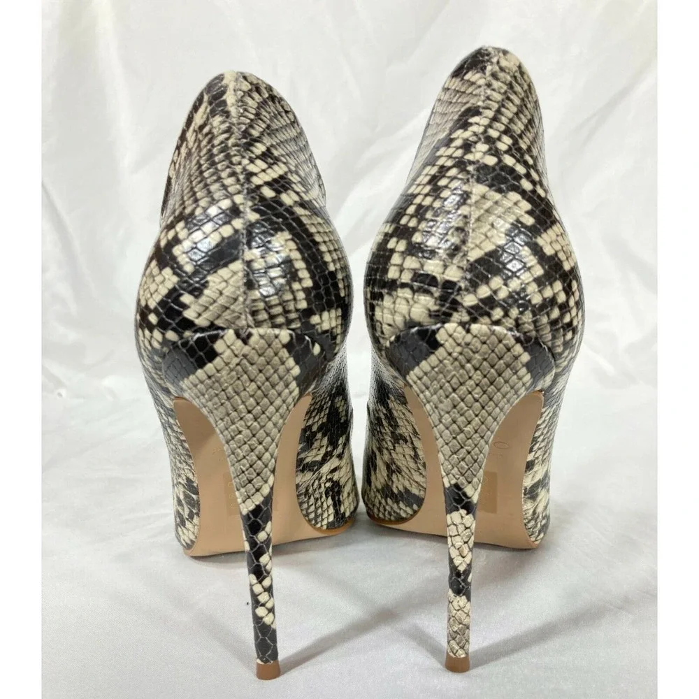 Aldo Women's Stessy Snakeskin Stiletto High Heel Shoe Size 8 EU 38.5 Pointy Toe - Picture 2 of 11